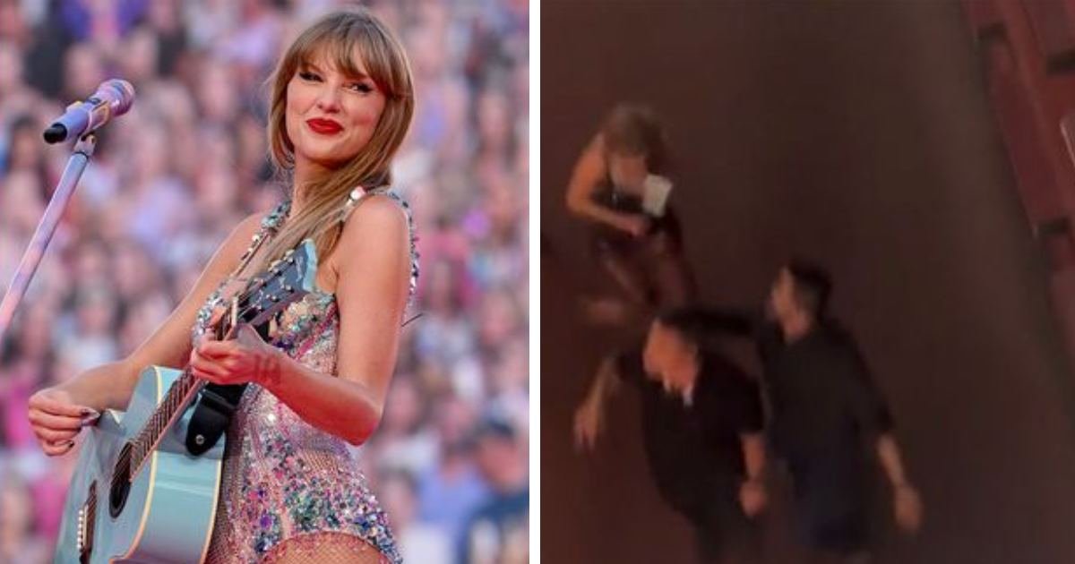 t7 2.jpeg?resize=412,275 - BREAKING: Taylor Swift Mortified & Forced To Run For Cover After Fans THROW Objects At Her