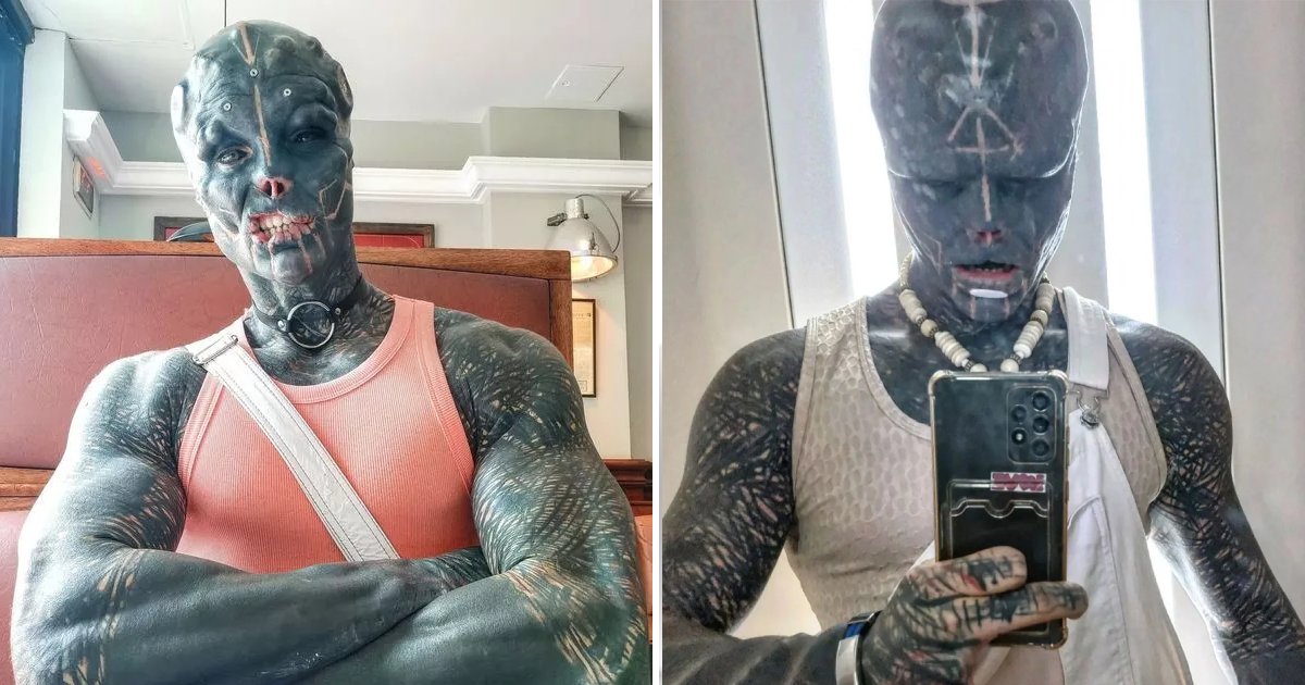t7 9.png?resize=1200,630 - Man Dubbed 'Black Alien' Says He's Tired Of People Not Hiring Him Because They Fear His 'Overwhelming Tattoos'