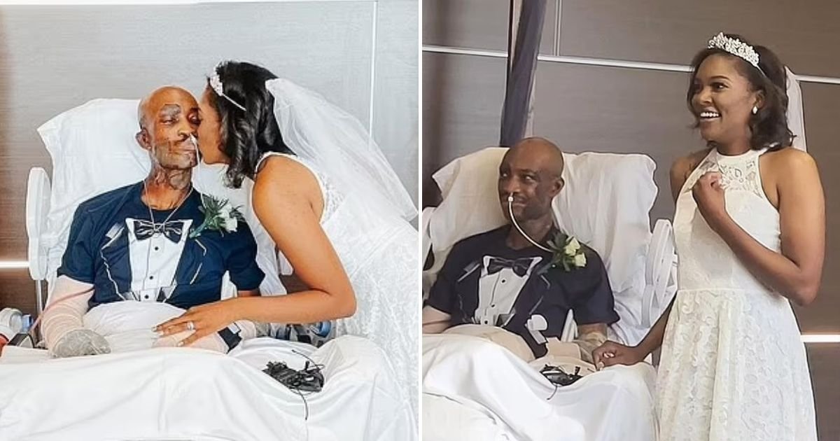 untitled design 37.jpg?resize=412,232 - Tear-Jerking Moment Couple Gets Married In A Burn Unit After The Groom’s Tragic Accident