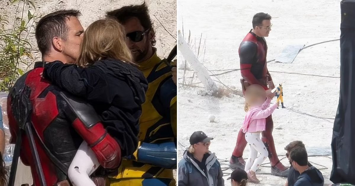 untitled design 6.jpg?resize=1200,630 - Doting Dad Ryan Reynolds Plays With Daughters At Work After Wife Blake Lively Brought Her On Deadpool 3 Set