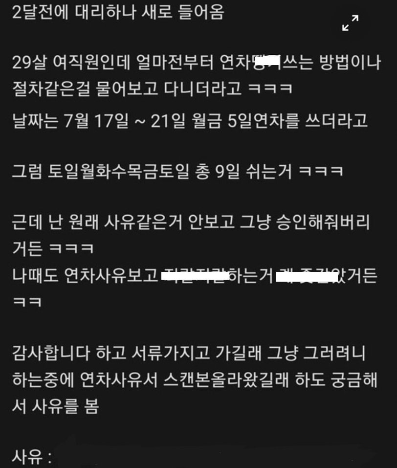 4 1.jpeg?resize=412,232 - 어떤 회사 29살 신입 여자 대리의 레전드 연차사유