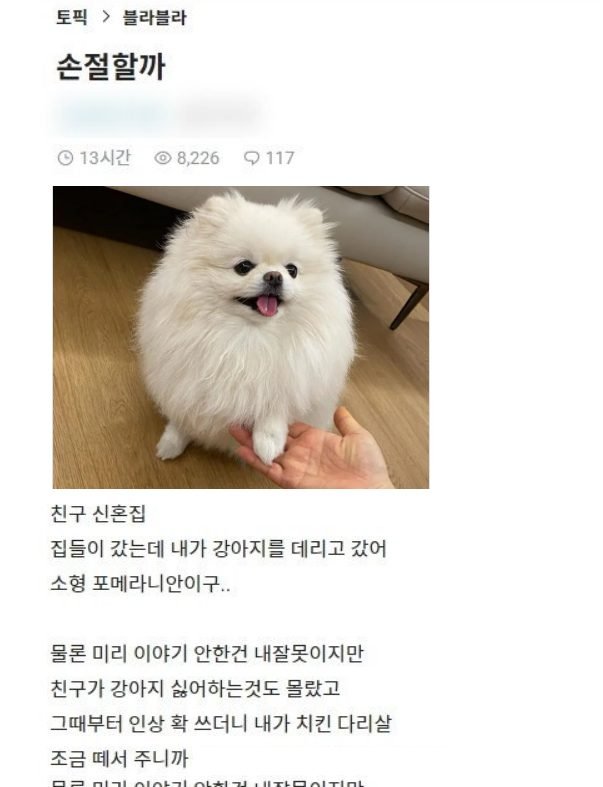 6 18.jpg?resize=412,232 - 친구 신혼집에 강아지 데려가 손절 고민중..