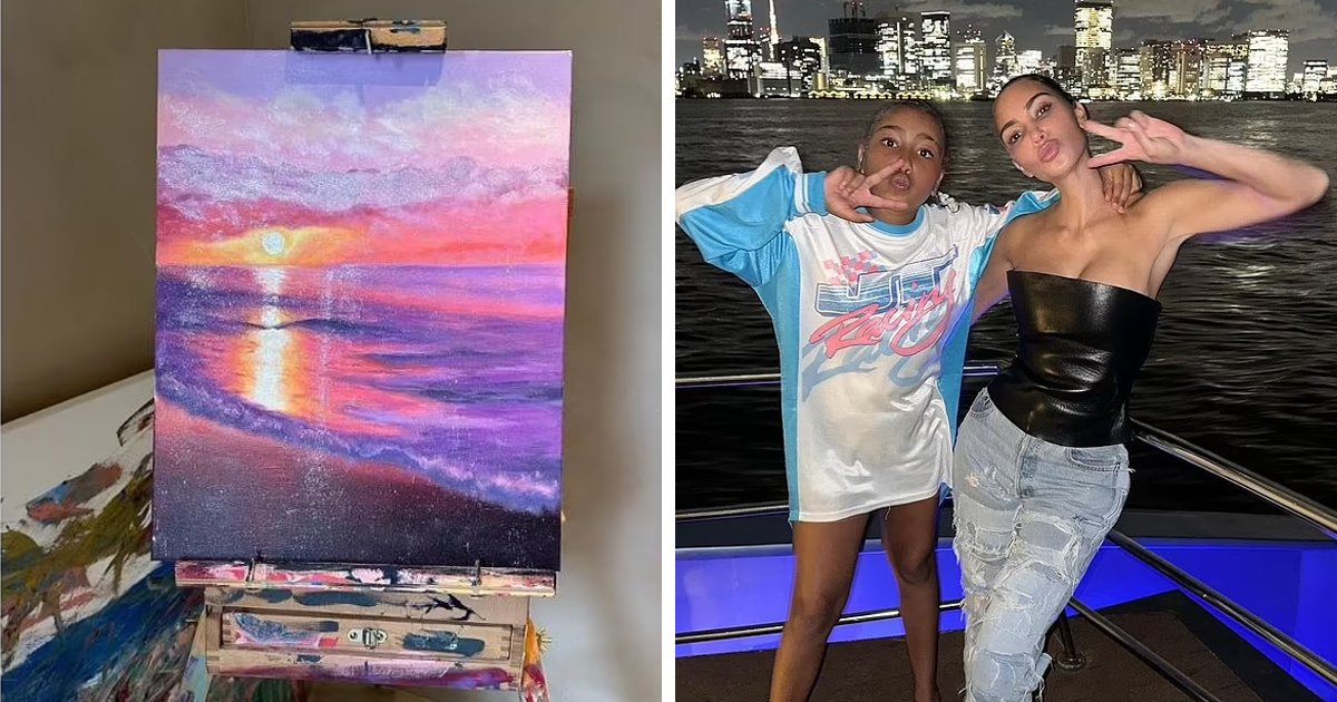 d110.jpg?resize=1200,630 - “Stop Making A Fool Of Yourself!”- Kim Kardashian Mercilessly Mocked For Claiming ‘Fancy Painting’ Was Done By Her Young Daughter North