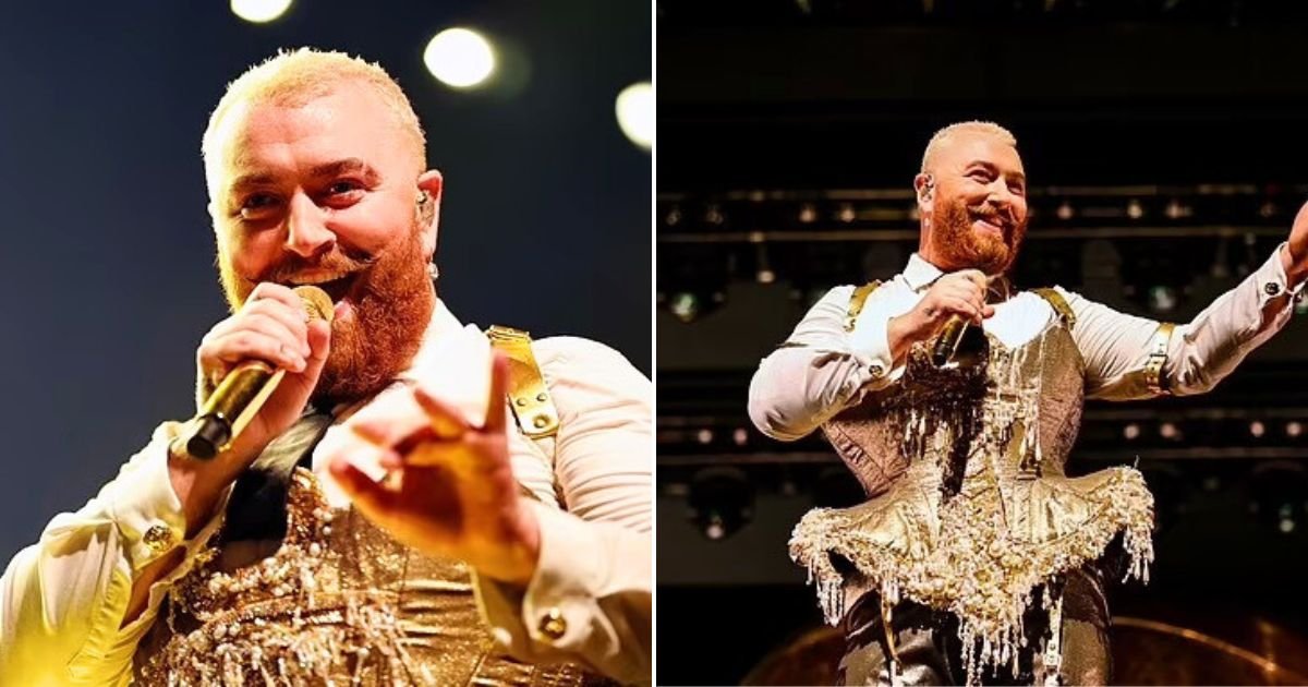untitled design 2023 09 02t110956 072.jpg?resize=1200,630 - Sam Smith Wows In Golden Corset And Sparkly Boots During California Concert