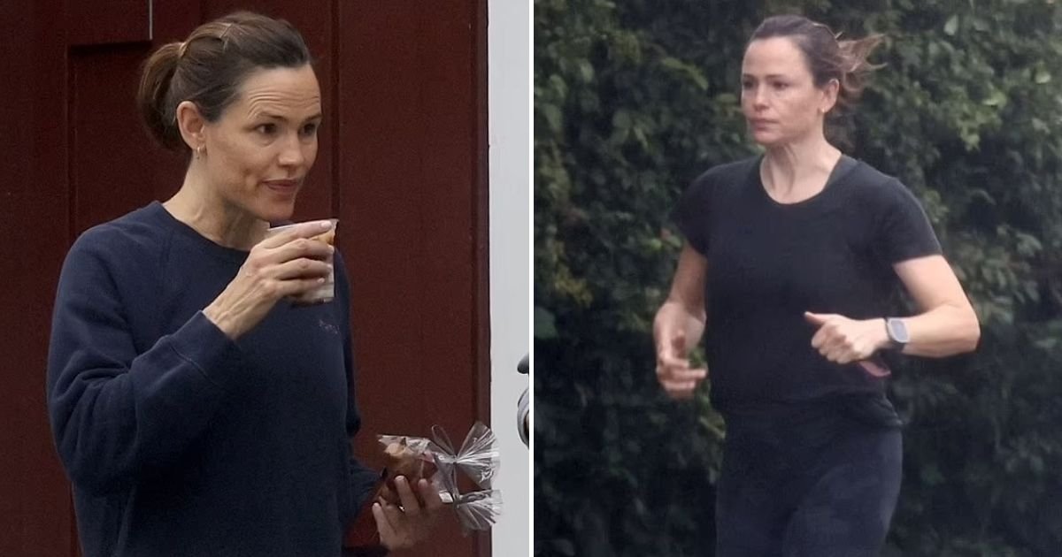 untitled design 2023 09 04t101110 523.jpg?resize=1200,630 - Jennifer Garner Shows Off Her Natural Beauty As She Goes For A Run In The Rain