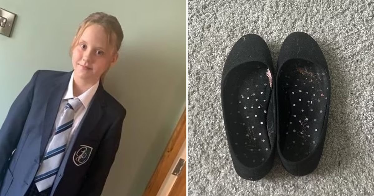 untitled design 2023 09 08t133638 489.jpg?resize=1200,630 - Dad's Fury After Daughter Comes Home Covered In Blisters Because Her School 'Forced' Her To Wear Small Shoes
