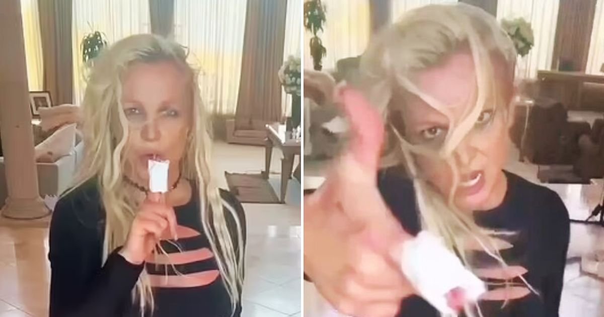 bandage4.jpg?resize=412,275 - Britney Spears, 41, Sparks HUGE Concern After Sharing Disturbing Video Showing Her BANDAGED Finger While Dancing