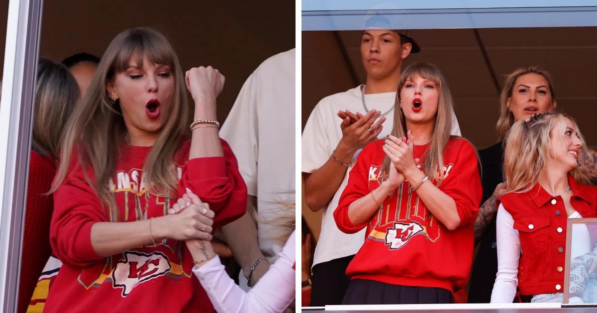d1 1 1.jpeg?resize=412,275 - “He’s The Key To My Heart!”- Taylor Swift Swoons In Red While Attending Travis Kelce’s Latest NFL Game