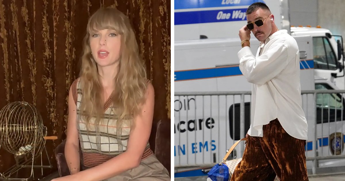 d57.jpg?resize=1200,630 - “He’s Suffering From Major Taylor Fever!”- Travis Kelce BLASTED For Wearing Taylor Swift’s ‘Curtains’ To Chiefs Vs. Vikings NFL Game