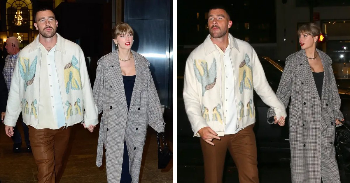 d89.jpg?resize=412,275 - JUST IN: Travis Kelce Grabs Taylor Swift By The Hand And Makes His Way Inside Swanky Eatery For A Romantic Dinner