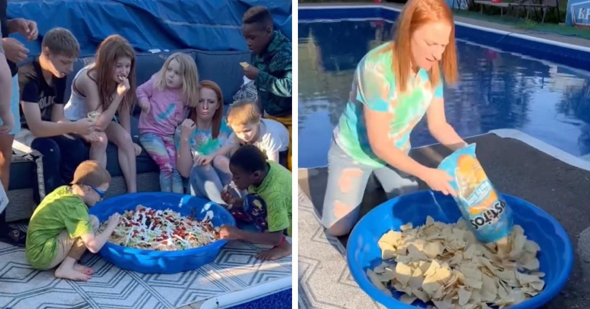 m1 3 1.jpeg?resize=412,275 - Mom-Of-12 Divides Opinion After Serving Nachos Bowl To Children From Baby Pool