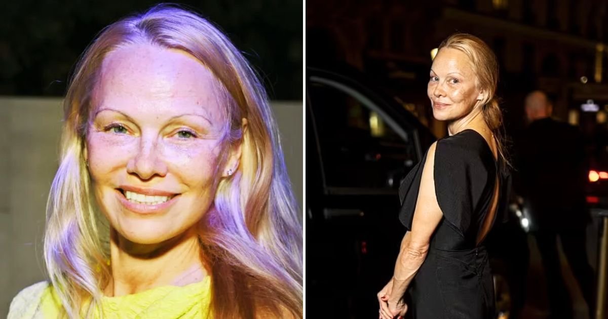 pamela4.jpg?resize=1200,630 - JUST IN: Pamela Anderson Shows Off Her Natural BEAUTY As She Attends Paris Fashion Week Without Makeup On