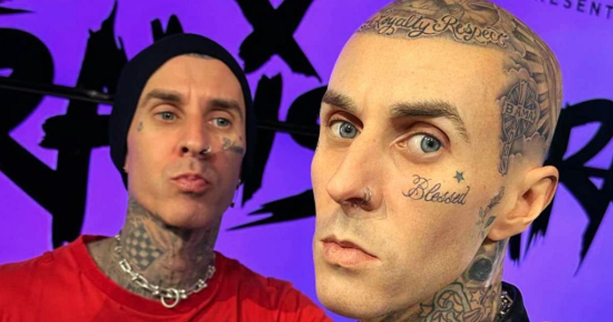 travis4.jpg?resize=412,275 - JUST IN: Travis Barker Poses With His Wax Figure And People Can't Figure Out Which One Is The Real Travis
