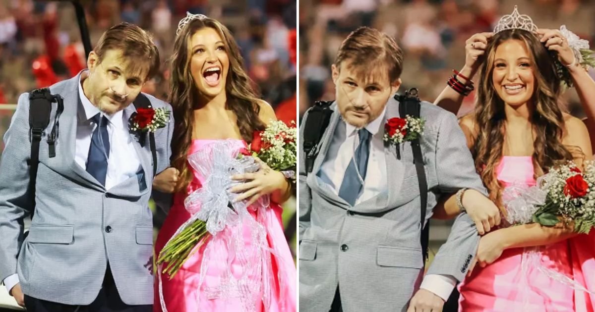 yancey4.jpg?resize=412,275 - Proud Dad Fighting Cancer For YEARS Defies The Odds To Escort His Daughter At School Ceremony As She’s Crowned Homecoming Queen