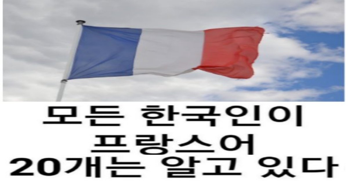 1 10.jpeg?resize=412,232 - 한국인이라면 다 아는 프랑스어 ㄷㄷ