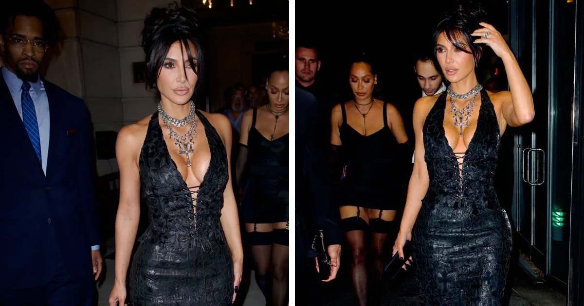 d34.jpg?resize=412,275 - JUST IN: Kim Kardashian Turns Up The Heat At Her New Rumored Boyfriend's Birthday Party In Sultry Black Leather Number