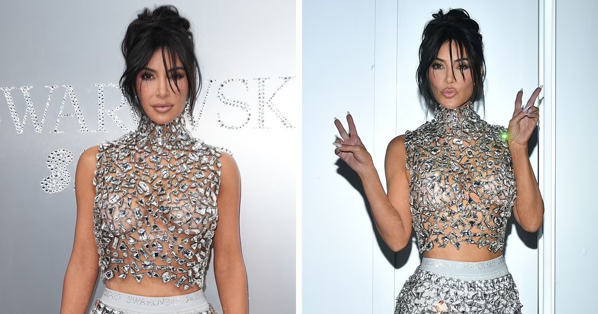 d40.jpg?resize=412,275 - “That’s NOT How A Mom Of Four Young Kids Should Dress!”- Kim Kardashian Slammed For Going BRALESS At Glitzy SKIMS Launch Event