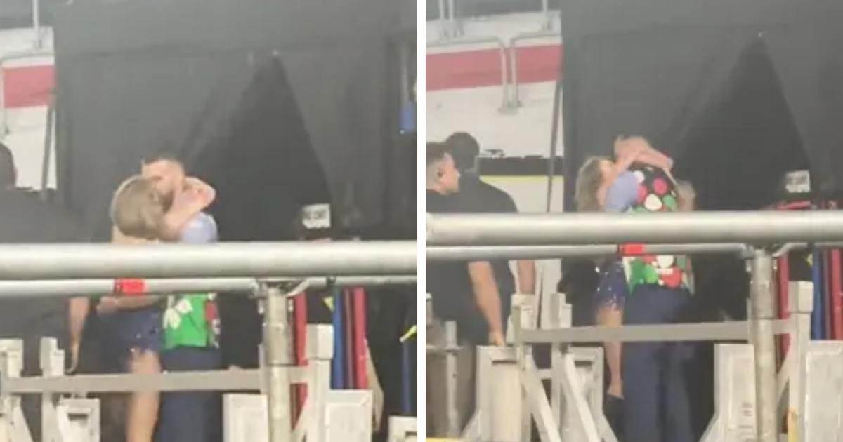 d57.jpeg?resize=412,275 - "Yes I Am In Love & I Can't Help It!"- Crowds Go Wild As Taylor Swift Shares First Public KISS With Travis Kelce After Her ERAS Tour Concert