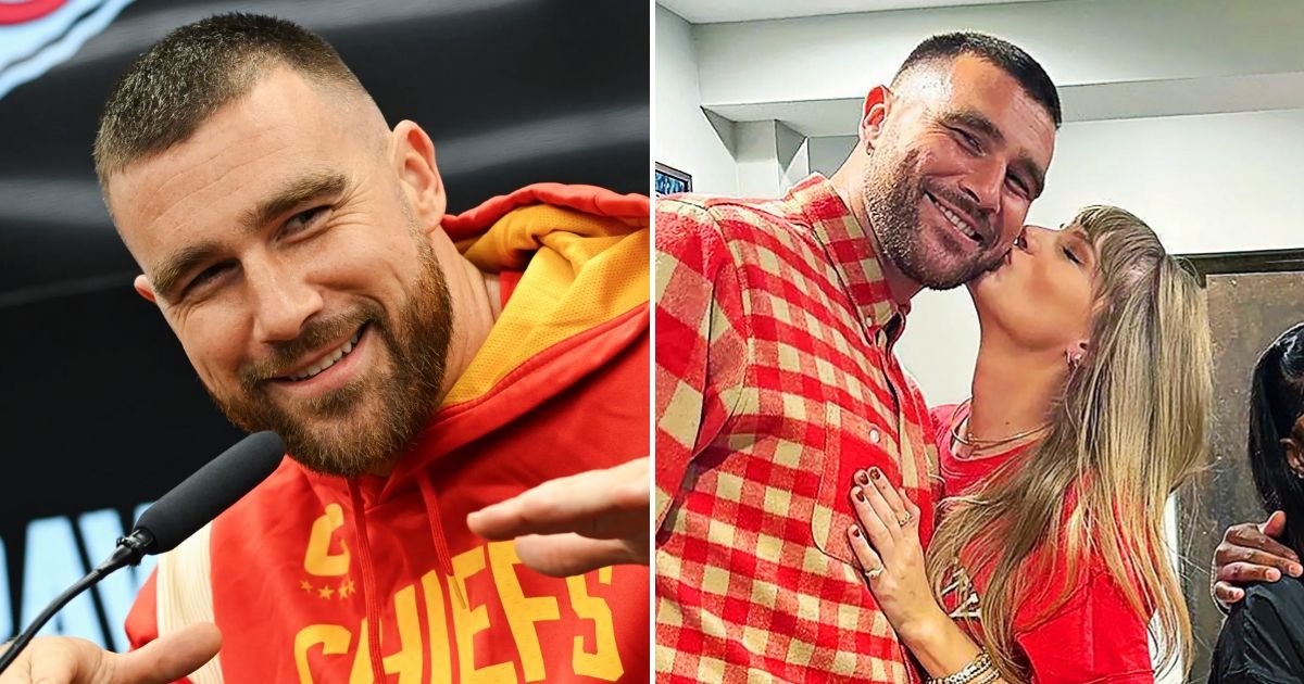 kelce4.jpg?resize=1200,630 - JUT IN: Fans Go Wild After Travis Kelce's Response To A Reporter Who Asked If He Is 'In Love' With His Girlfriend Taylor Swift