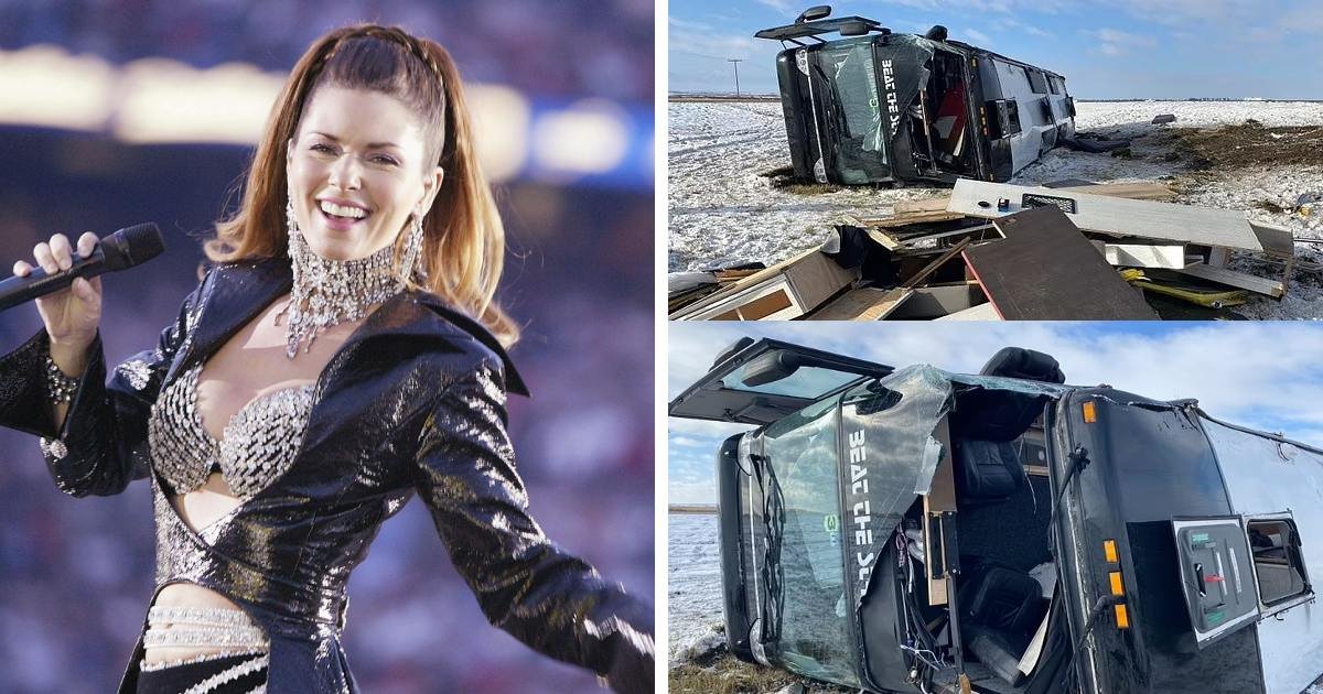 m2 2.jpeg?resize=412,275 - BREAKING: Singer Shania Twain’s Tour Bus Rolls Over & CRASHES On Icy Highway