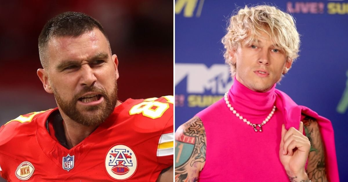untitled design 41.jpg?resize=1200,630 - Machine Gun Kelly Offers Travis Kelce $500,000 In Cash To Come Play For His Hometown