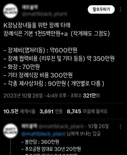 414668046 742238767934543 6928102446192543209 n.jpg?resize=412,275 - K장남장녀들을 위한 장례 치를 때 드는 비용과 팁.twt