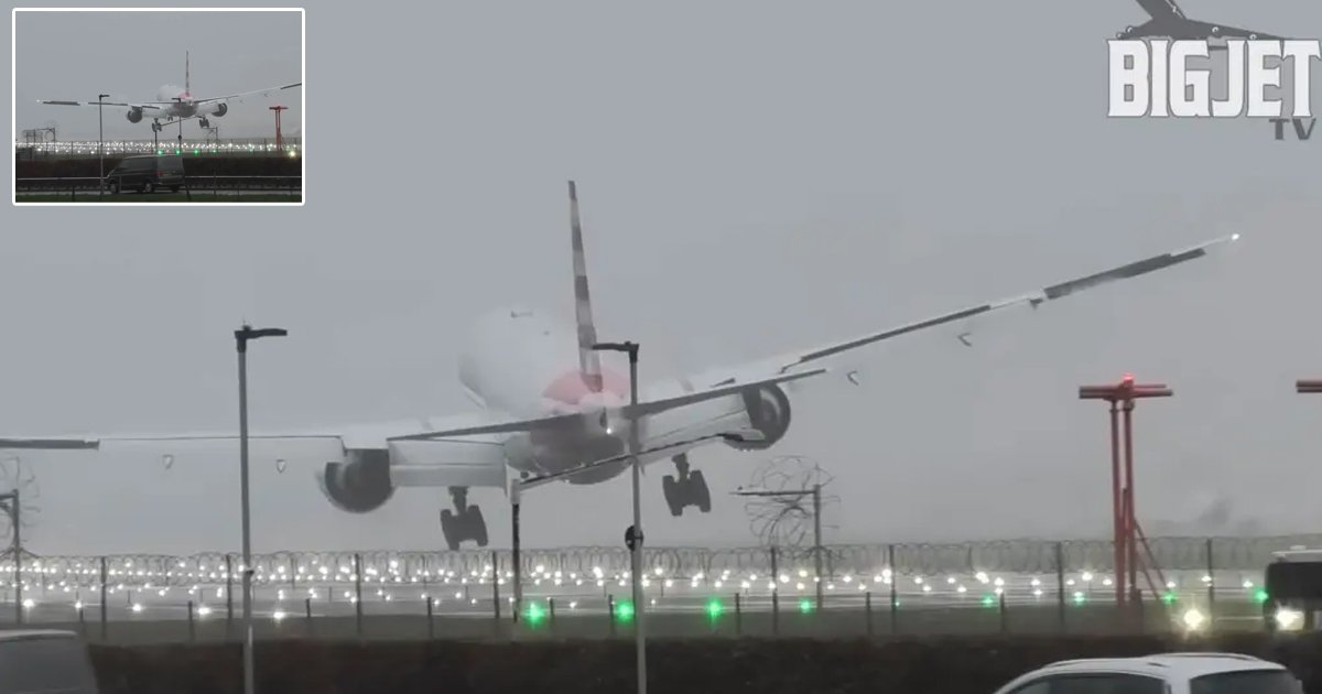 d125.jpg?resize=1200,630 - BREAKING: 'Terrifying' New American Airlines Footage Shows Plane BOUNCING On London Runway During Intense Storm