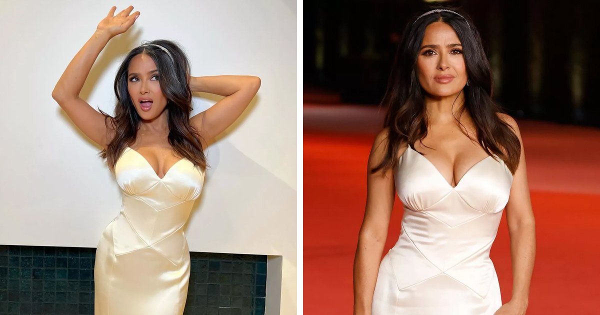 d15.jpg?resize=412,275 - EXCLUSIVE: Salma Hayek Dubbed 'Goddess' For Ditching Bra & Displaying Curves In Plunging Attire