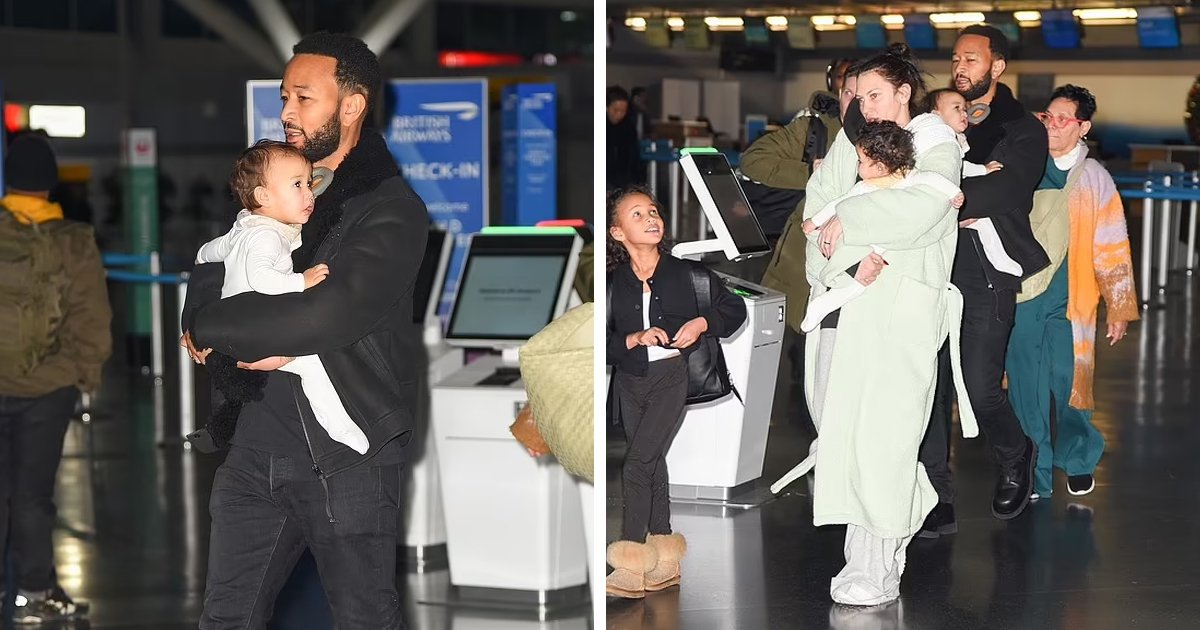 d92.jpg?resize=1200,630 - “Can’t The Couple Handle Their OWN Kids?”- John Legend SLAMMED For Arriving With FOUR NANNIES For His Children At The Airport