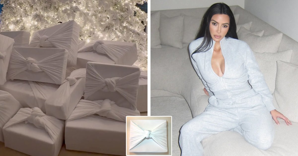 d94.jpg?resize=1200,630 - "Can You Be Logical For Once!"- Kim Kardashian Bashed For 'Wrapping Gifts' In REUSABLE SKIMS