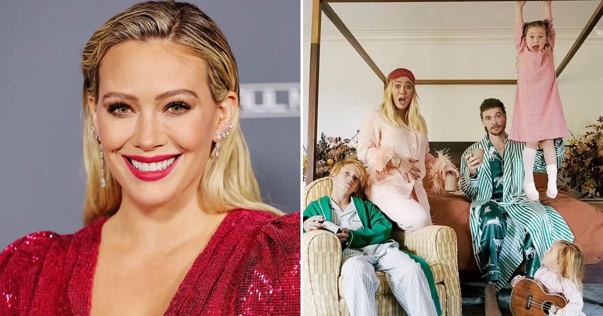 duff4.jpg?resize=412,275 - JUST IN: Hilary Duff, 36, Shows Off Her Baby Bump As She Announces She's Expecting Her FOURTH Child With Christmas Card
