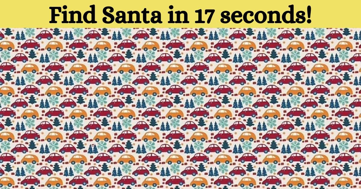 find santa in 17 seconds.jpg?resize=1200,630 - How Fast Can You Spot SANTA In This Christmas Puzzle? Only Those With 20/20 Vision Will Succeed!