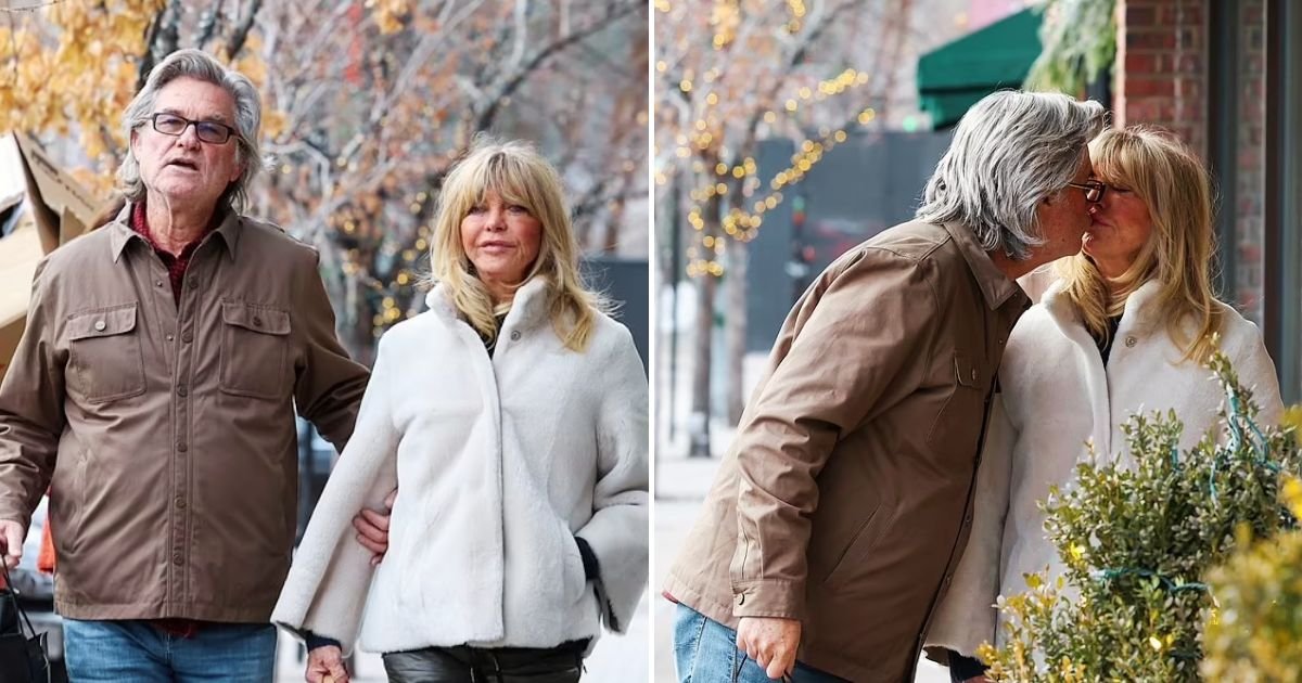 goldie4.jpg?resize=1200,630 - JUST IN: Goldie Hawn, 78, And Kurt Russell, 72, Share A Romantic Kiss As They Enjoy Shopping In Aspen, Colorado