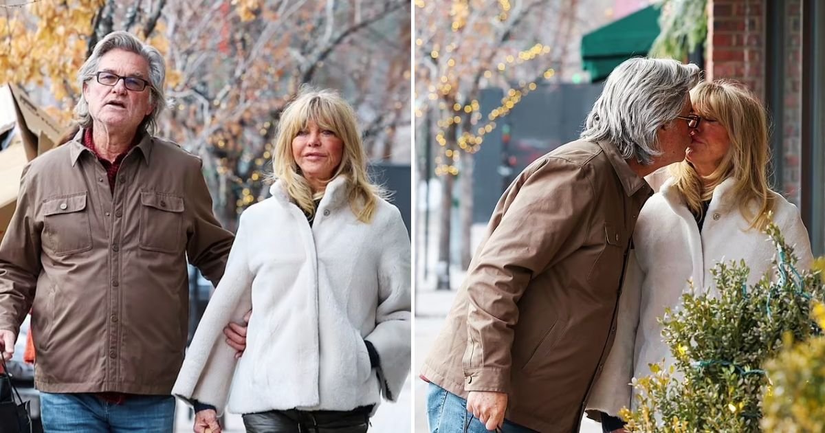 goldie4.jpg?resize=412,232 - JUST IN: Goldie Hawn, 78, And Kurt Russell, 72, Share A Romantic Kiss As They Enjoy Shopping In Aspen, Colorado