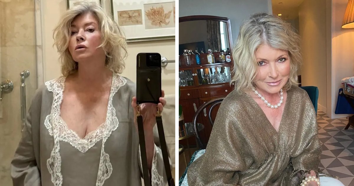 m1 4 1.jpg?resize=412,232 - "How Low Can This Woman Go?"- Martha Stewart, 82, Bashed For 'Opening Up Robe' & Posting 'Thirst Trap' Images In Lace Nightgown