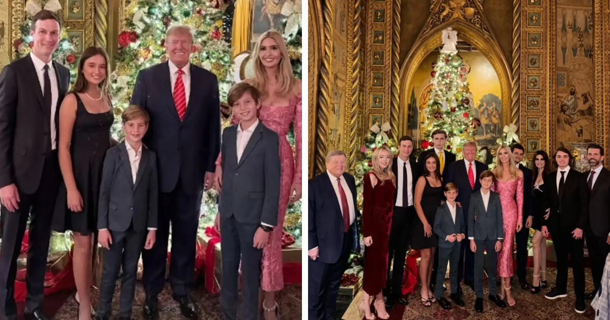 m2 2 2.jpg?resize=412,232 - EXCLUSIVE: Melania Trump MISSING From Festive Family Christmas Card At Mar-a-Lago