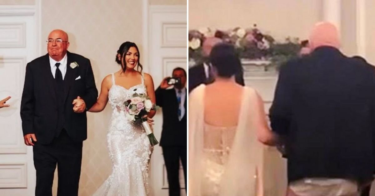 pants4.jpg?resize=412,275 - Bride Shares Awkward Moment Her Father's Pants FELL Down While They Were Walking Down The Aisle
