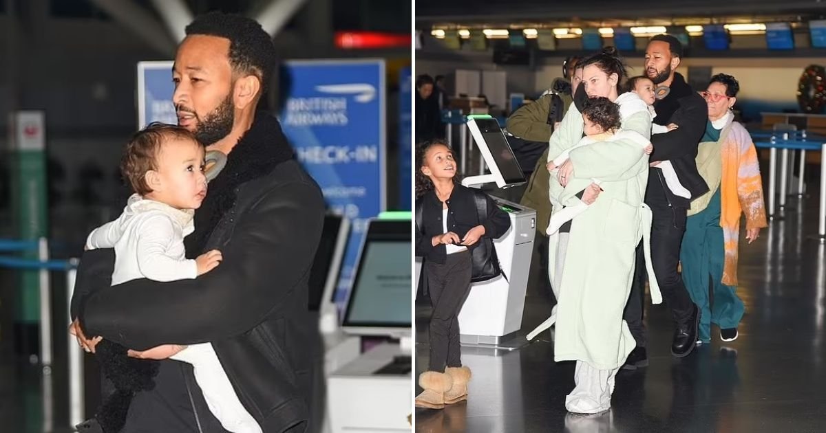 untitled design 25.jpg?resize=1200,630 - John Legend Arrives At Airport With His Family And FOUR Nannies
