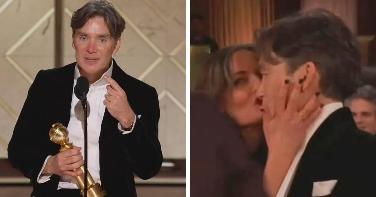 d2.jpeg?resize=412,275 - JUST IN: "Should Have Washed Your Face First!"- Oppenheimer's Star Actor Cillian Murphy Accepts 'Best Actor' Award With Wife's Lipstick Stains Smothered On His Face