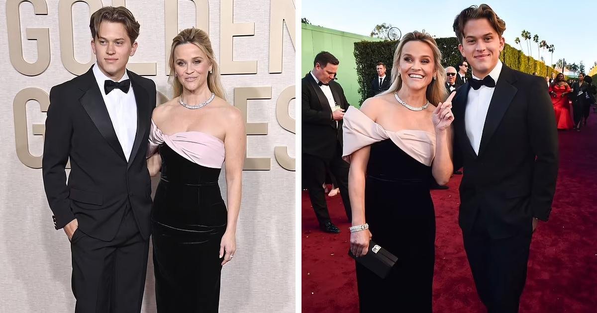 d3.jpeg?resize=1200,630 - EXCLUSIVE: Reese Witherspoon Steals The Show As Her 'Handsome' Son Accompanies Her On The Red Carpet At The Golden Globes