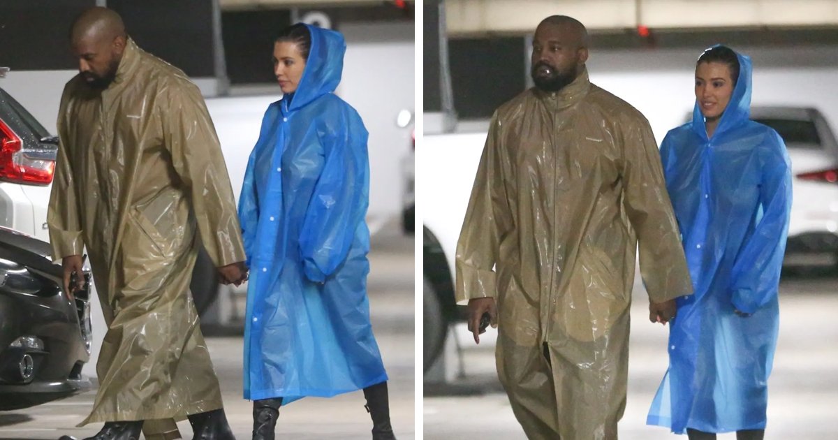 Breaking Bianca Censori And Kanye West Take Off Clothes And Wear Only Raincoats In Bizarre Skin