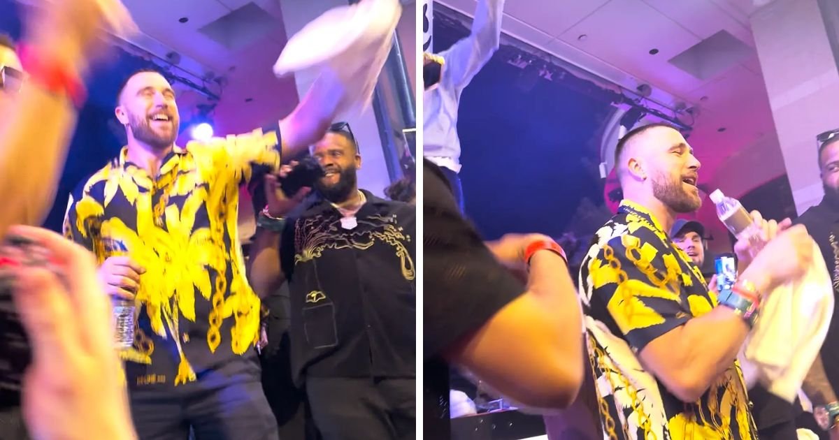 copy of articles thumbnail 1200 x 630 8.jpg?resize=412,275 - "Now That's What I'm Talking About!"- Drunk Travis Kelce Goes Wild After DJ Plays Taylor Swift's 'Love Story'