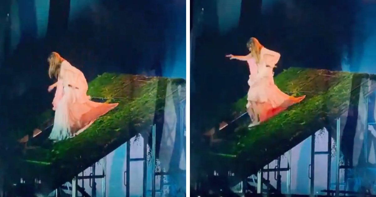 d27.jpg?resize=412,275 - BREAKING: Taylor Swift TRIPS & FALLS While Going Down Stairs During Her Live On-Stage Performance