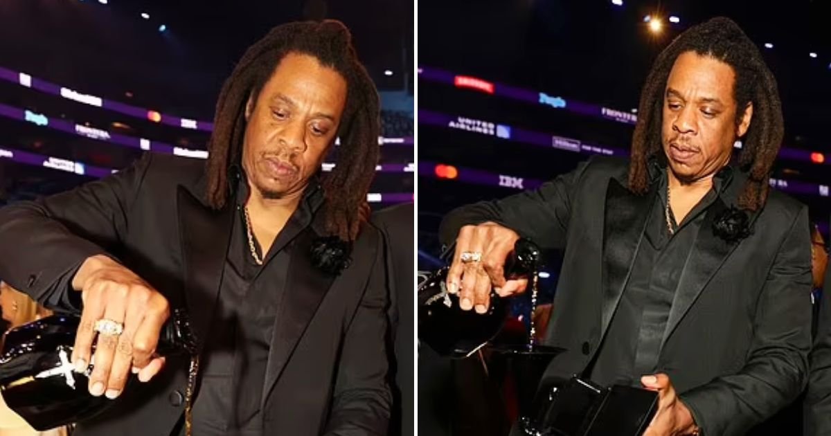 'Disrespectful' Jay-Z Caught Drinking Cognac Out Of His Grammy After ...