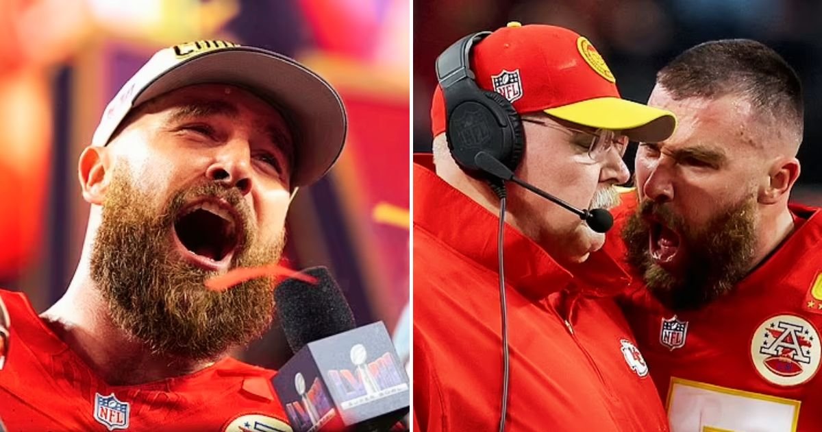 kelce4.jpg?resize=412,232 - JUST IN: Travis Kelce Speaks Out After He Lost His Cool And Shoved His Coach Andy Reid During His Super Bowl Meltdown