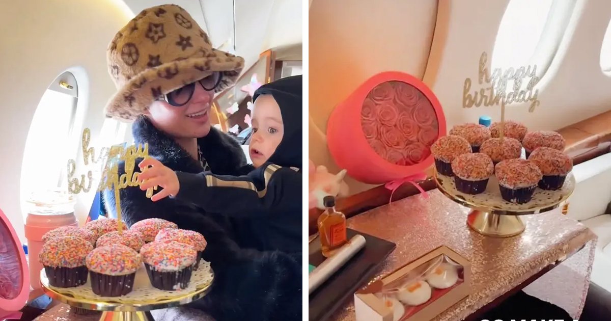 m2 27.jpg?resize=412,275 - "He's A Child!"- Paris Hilton Fans BASH Star For Celebrating Her 43rd Birthday With Baby Son On Private Jet With Drinks And Cupcakes