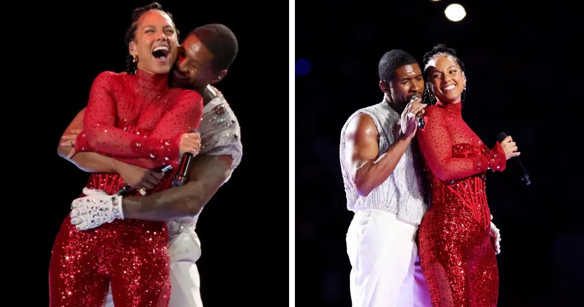 m3 28.jpg?resize=412,275 - "Who Gets Intimate With A Married Woman On Stage?"- Usher Criticized For Grabbing Alicia Keys From Behind During Super Bowl Duet