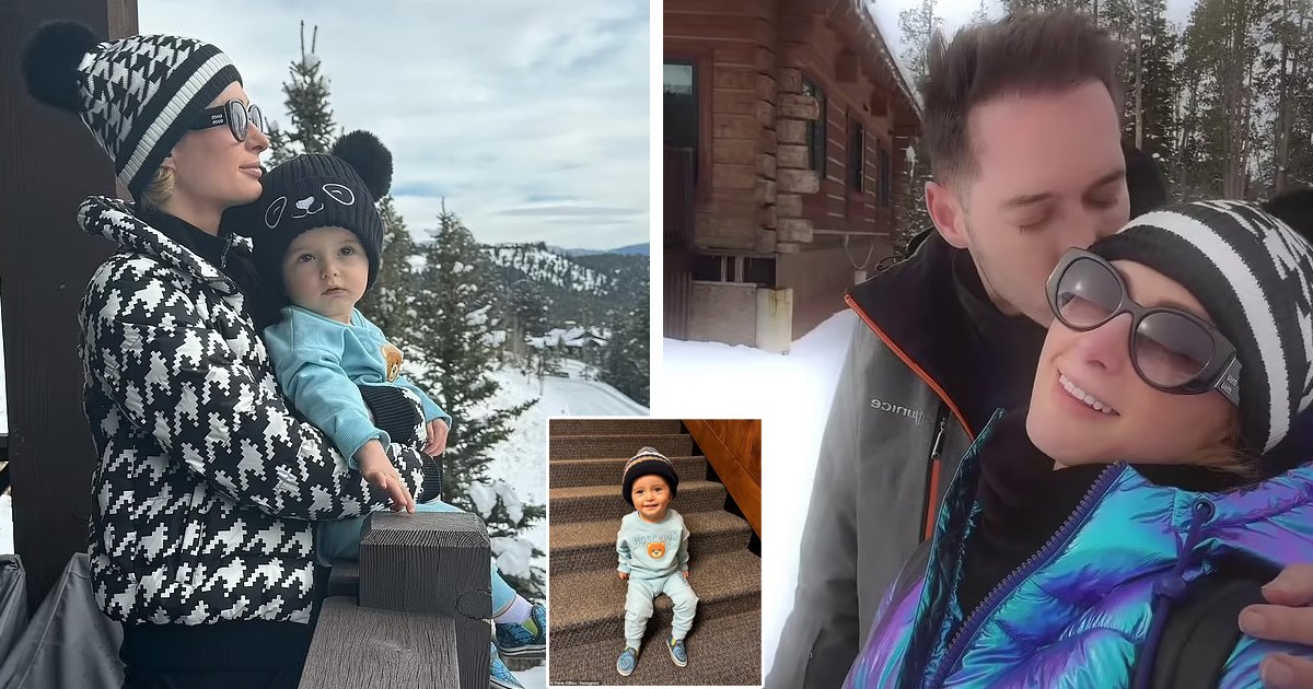 m3 29.jpg?resize=412,275 - JUST IN: Paris Hilton Shows Fans Her 'Fun Mom Side' As She Clicks Images Of Son Phoenix Enjoying Snow In Montana