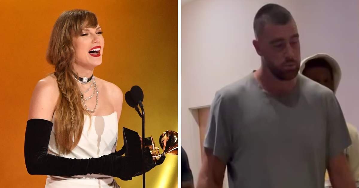 ssssss.jpeg?resize=412,232 - Why Didn't Taylor Swift Thank Travis Kelce at the Grammys? Fans Wonder as He Only 'Liked' Her Photo!