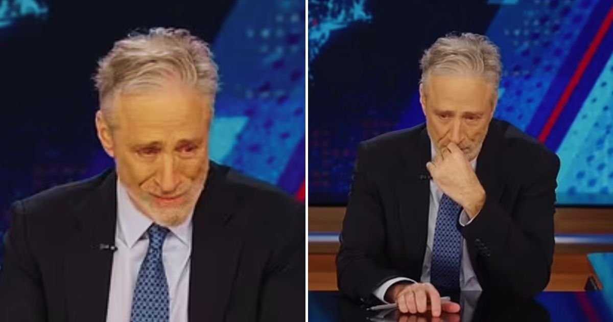 stewart4.jpg?resize=412,275 - JUST IN: Jon Stewart Breaks Down In Tears On 'The Daily Show' After The Heartbreaking Passing Of His Three-Legged Pit Bull
